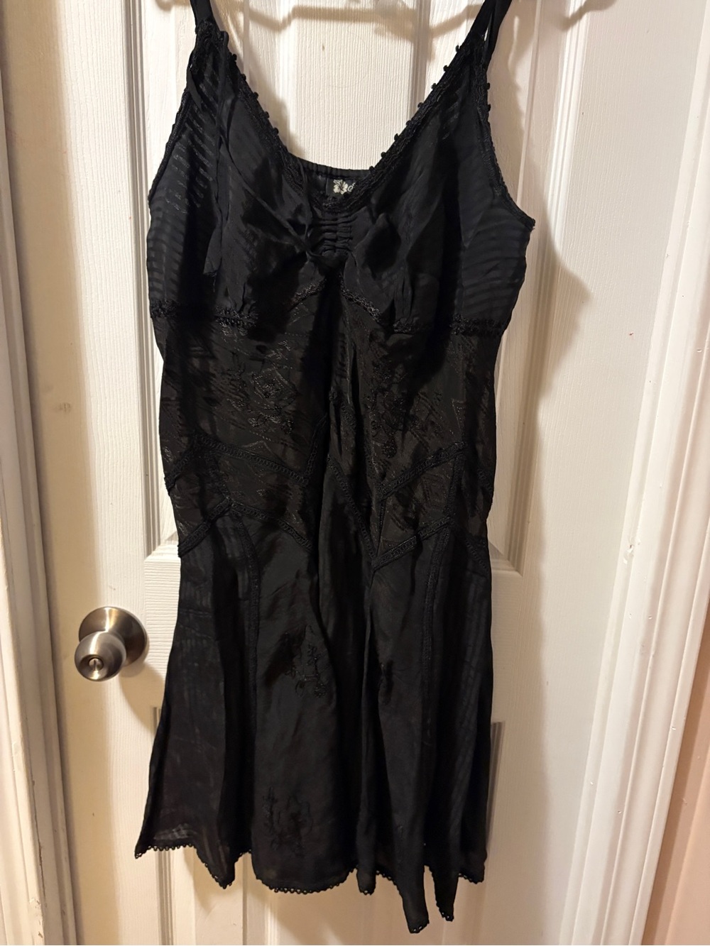 fairy black linen dress